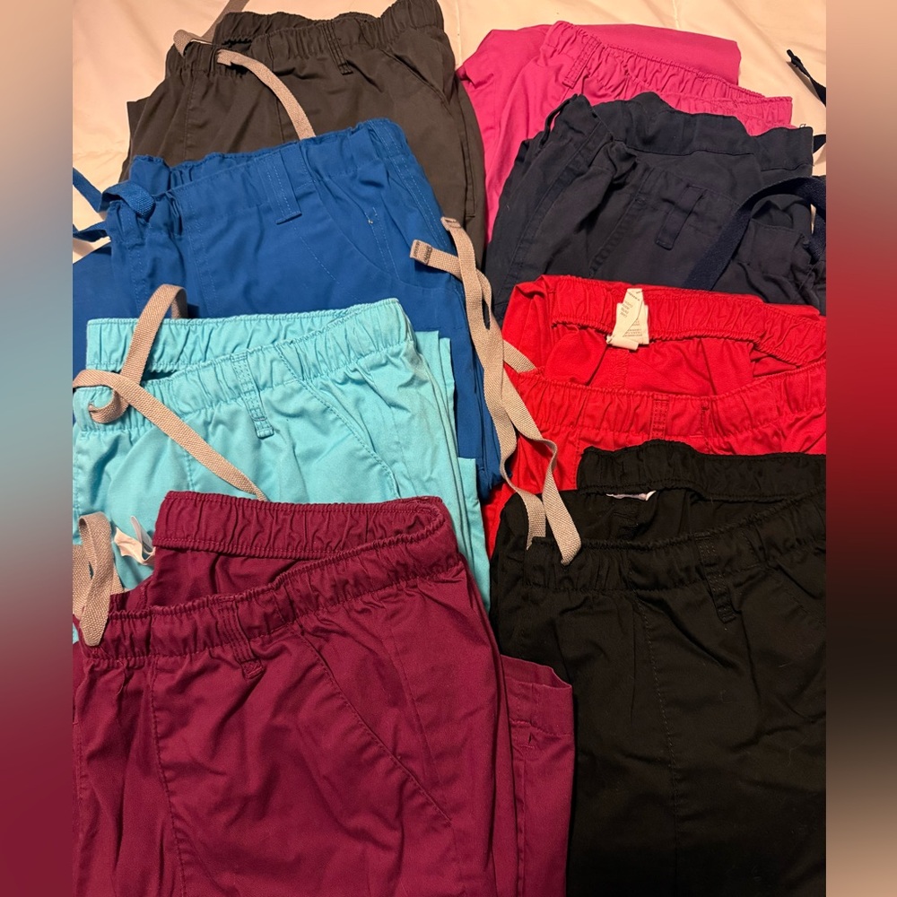 8 pairs of Large women’s scrub pants